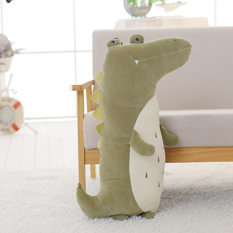 Cat Plushies: Dinosaur Pillow & Long Bed Cushion for Kids