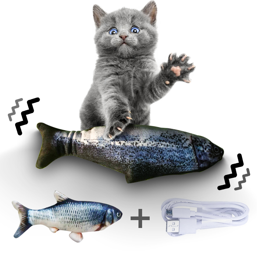 Cat Plushies: Electric Jumping Fish Toy - Ideal for Cats, No Catnip