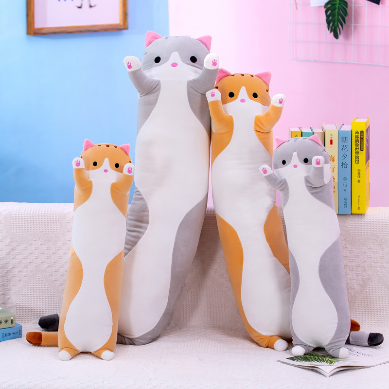 Cat Plushies: Extra Long Pillow Toy for Kids & Adults