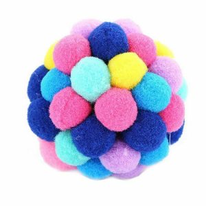 Cat Plushies Handmade Colorful Cat Toy with Bell - Engaging & Fun for Your Feline