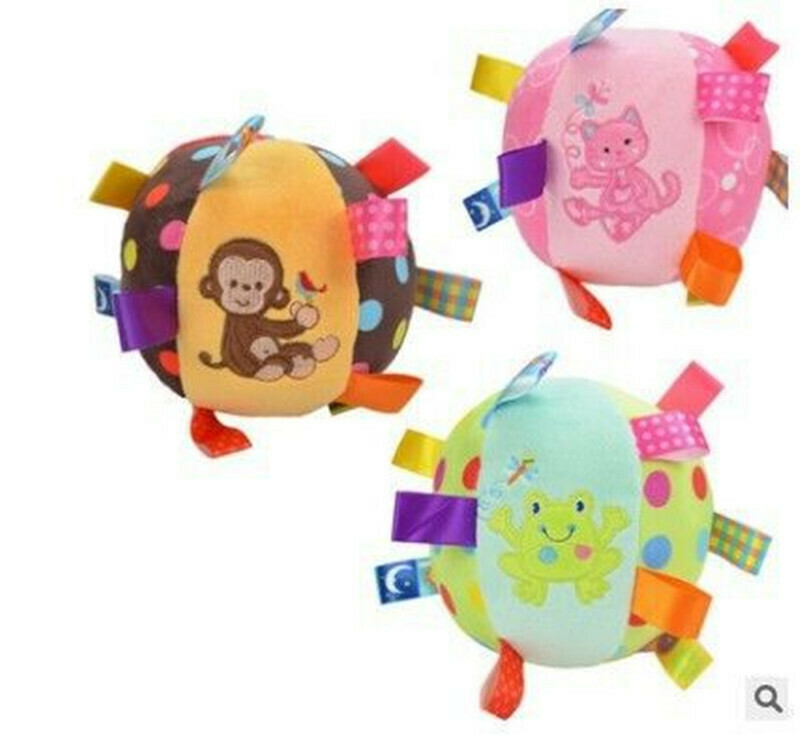 Cat Plushies: Infant Bell Ball - Soothing Hand Catch Toy for Babies