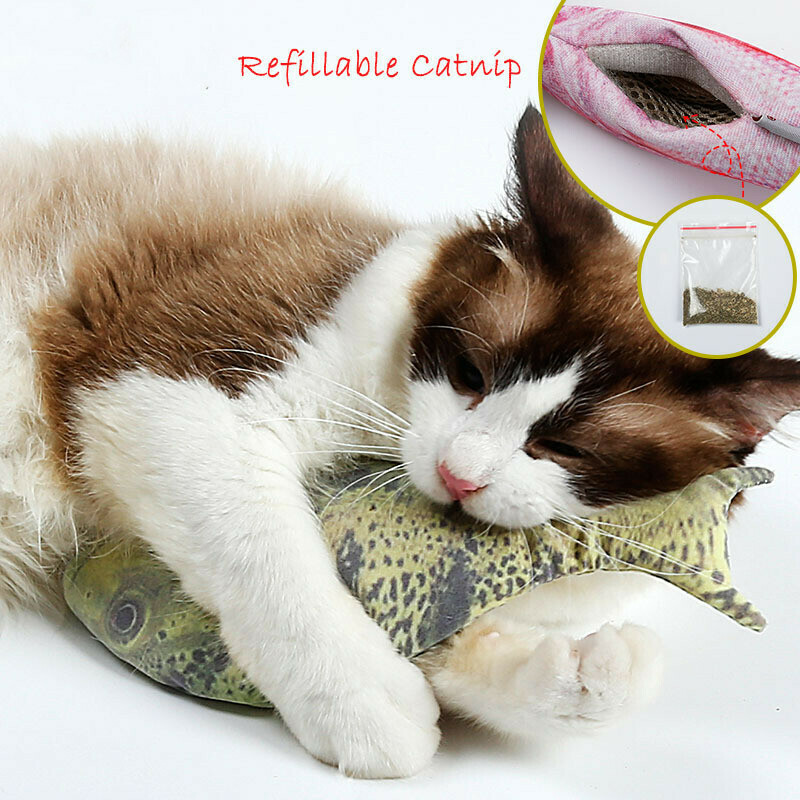 Cat Plushies: Interactive Lifelike Fish Toy for Feline Fun