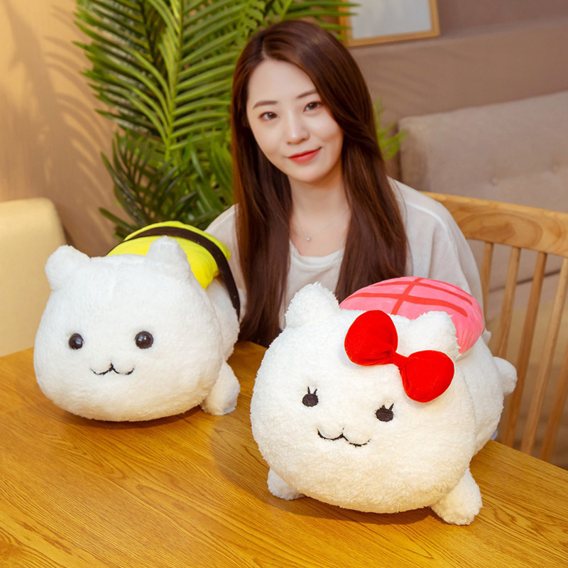 Cat Plushies: Japanese Sushi Cat Doll Sofa Pillow for Home Decor