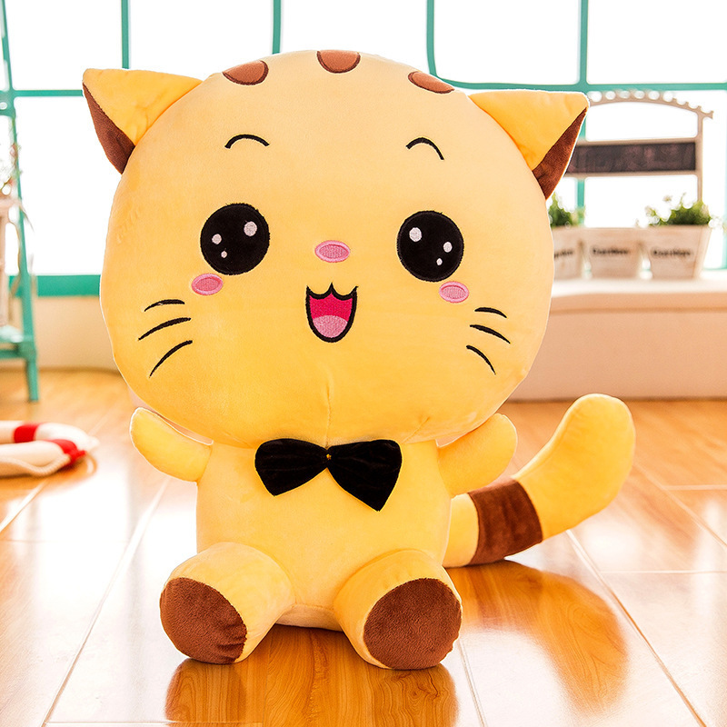 Cat Plushies: Large Adorable Lucky Cat Toy with Big Tail Doll