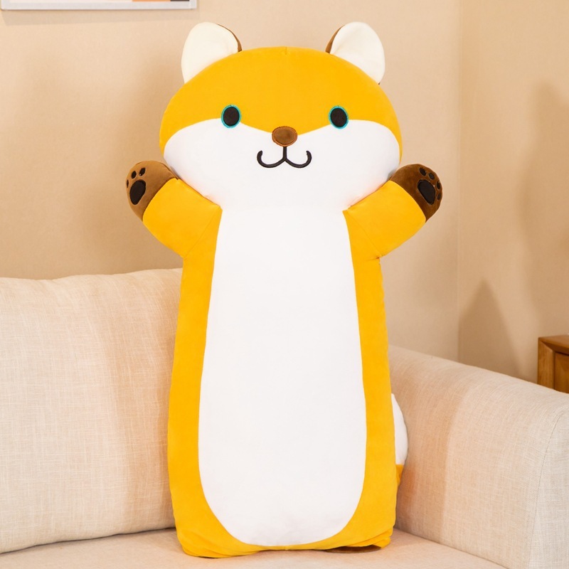 Cat Plushies Large Fox Cuddle Pillow - Soft Feather Cotton Cat Comfort