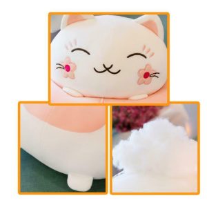 Cat Plushies: Lucky Doll Pillow for Girls - Soft Cotton Cartoon Design