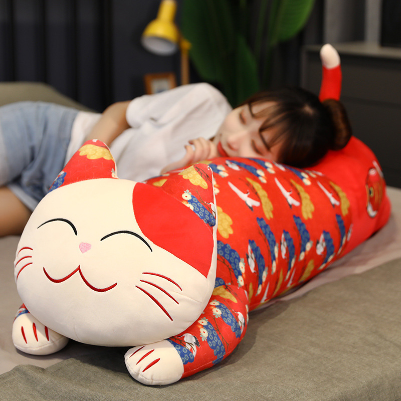 Cat Plushies: Lucky Pillow Toy for Good Fortune & Cozy Cuddles
