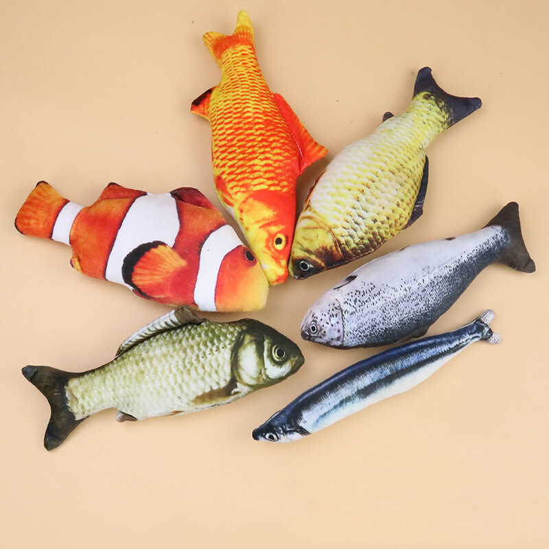 Cat Plushies Realistic Catnip Fish Toy: Plush Simulation for Pet Supplies