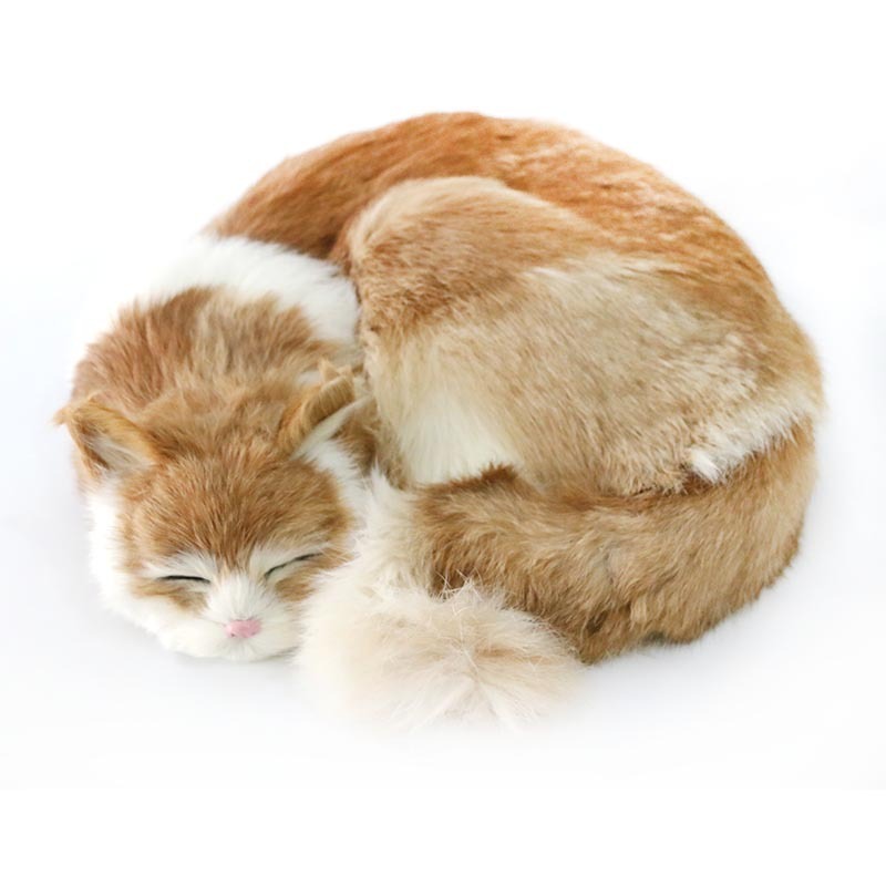 Cat Plushies Realistic Fur Cat Handicraft - Perfect Gift & Home Ornament
