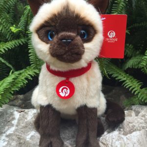 Cat Plushies Realistic Siamese Cat Plush Toy - Soft & Cuddly Doll for Kids