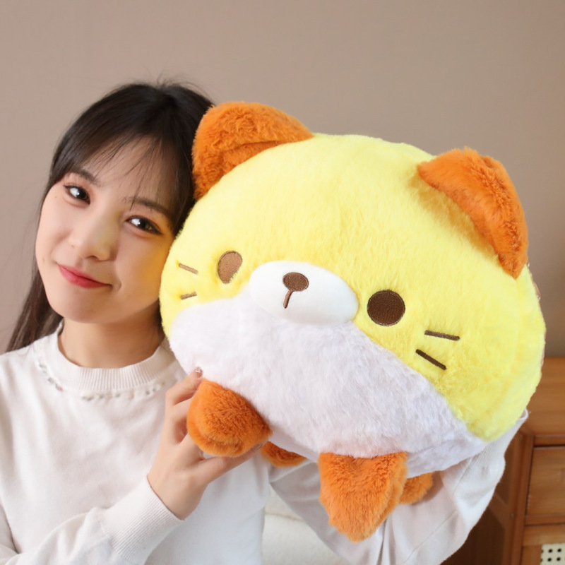 Cat Plushies: Round Donut Pillow & Three Flower Doll for All Ages