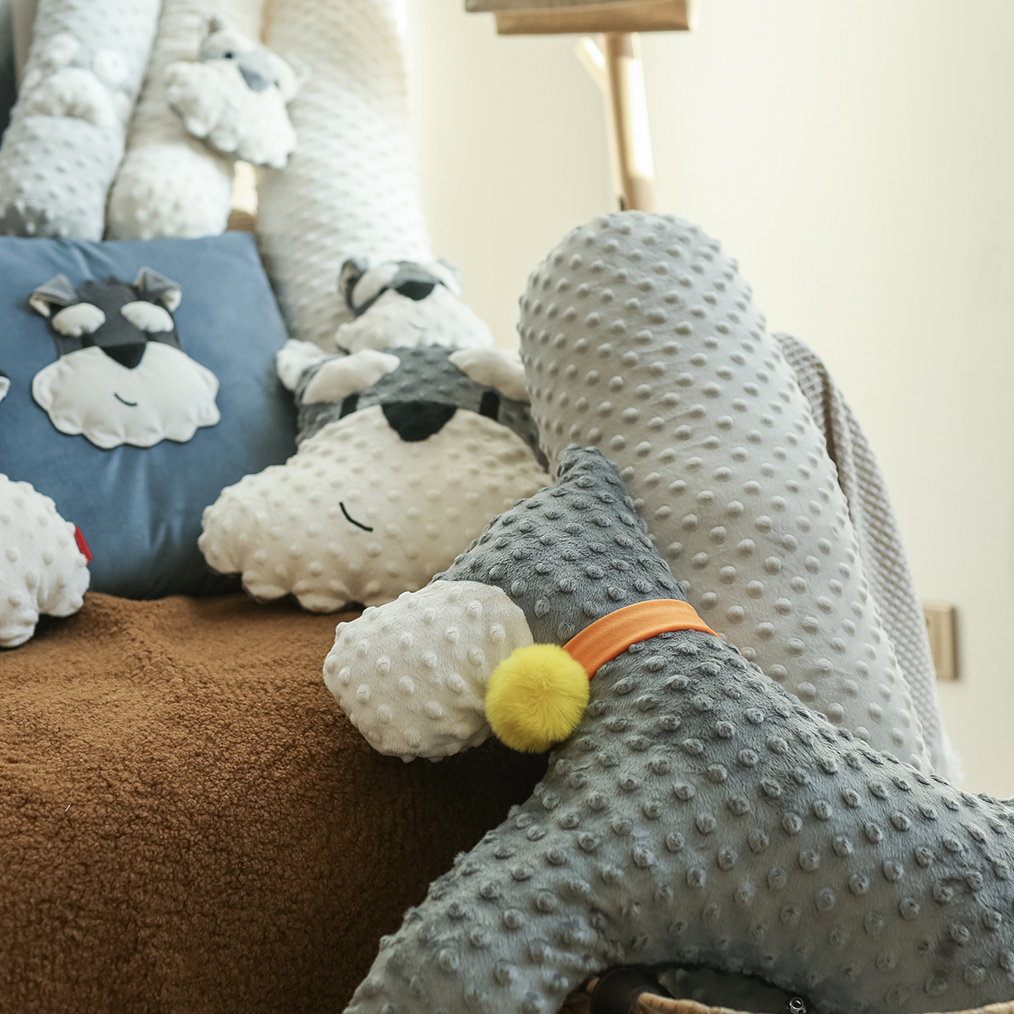 Cat Plushies: Schnauzer Pillow & Comfort Doll for Newborns/Toddlers