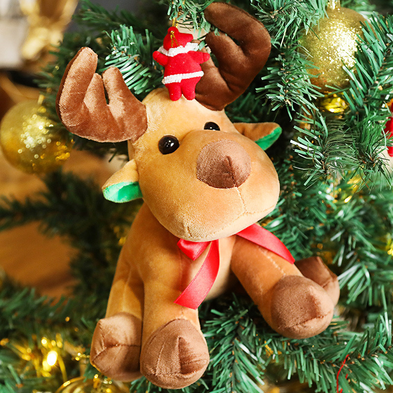 Christmas Plushies Adorable Santa Claus & Elk Giraffe Doll for Christmas Fun