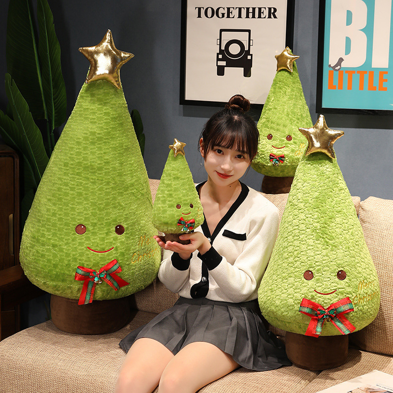 Christmas Plushies Charming Christmas Tree Doll Throw Pillows for Girls - Decorative & Cozy