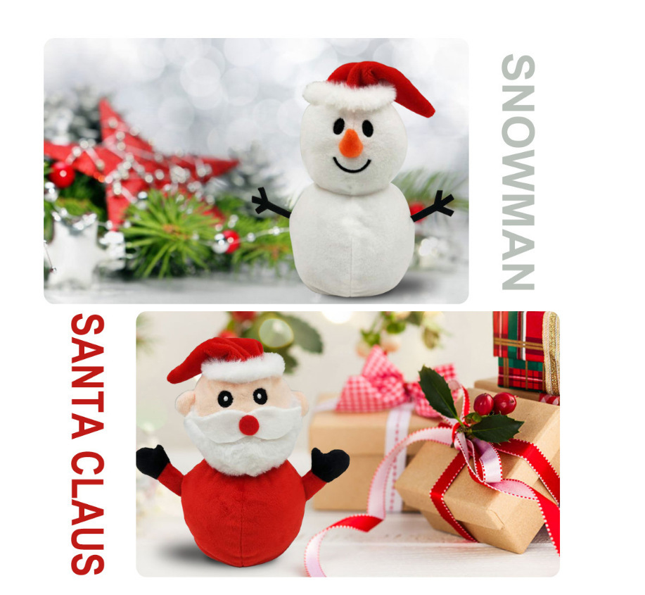 Christmas Plushies Double-Sided Santa Claus & Snowman Plush Doll - Perfect Christmas Gift for Kids
