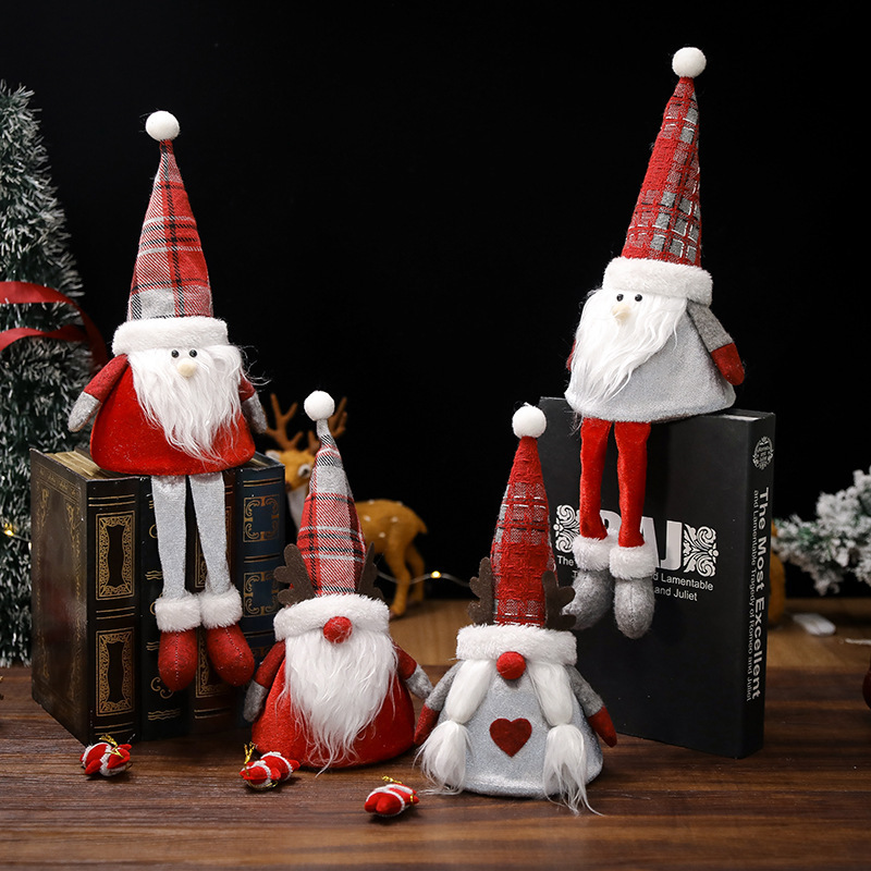 Christmas Plushies Illuminated Christmas Figurine Doll Ornaments for Festive Decor