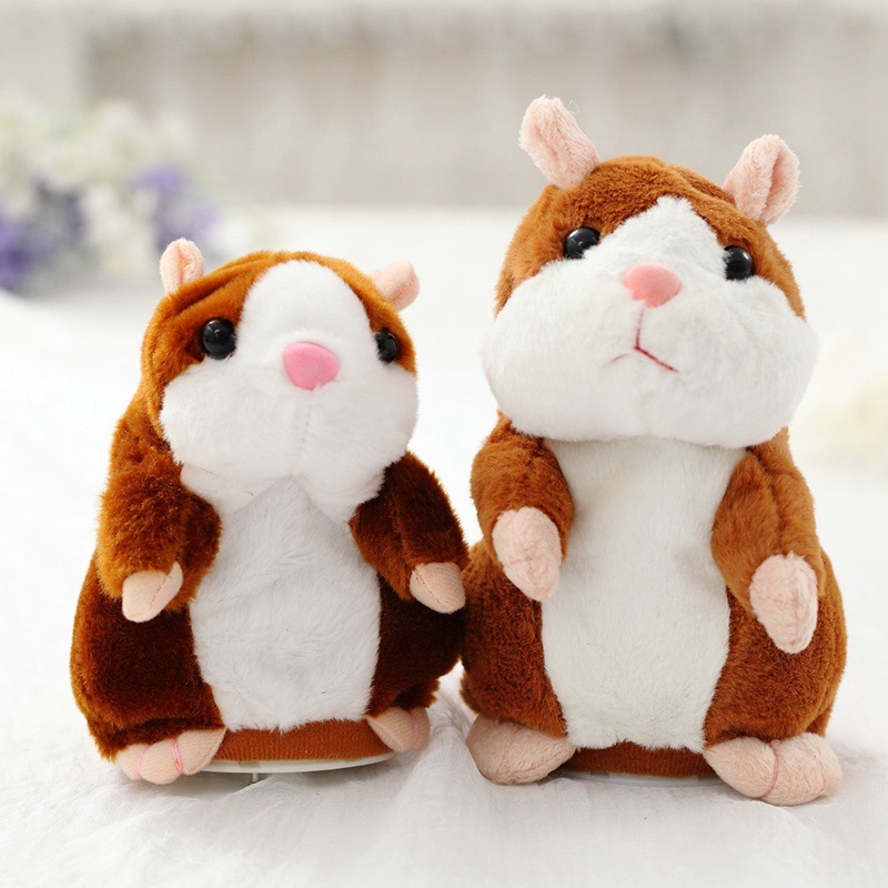 Christmas Plushies Interactive Talking Hamster Plush Toy: Perfect Christmas Gift for Kids (16cm)