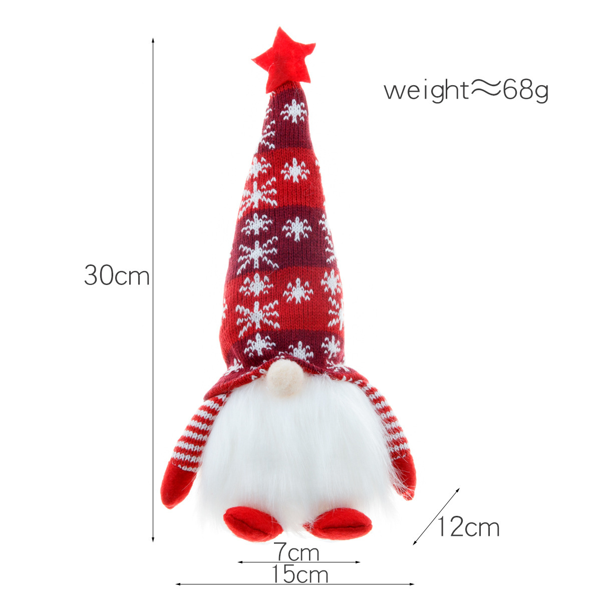 Christmas Plushies Rudolph Luminous Faceless Doll: Long-legged Ornaments for Christmas