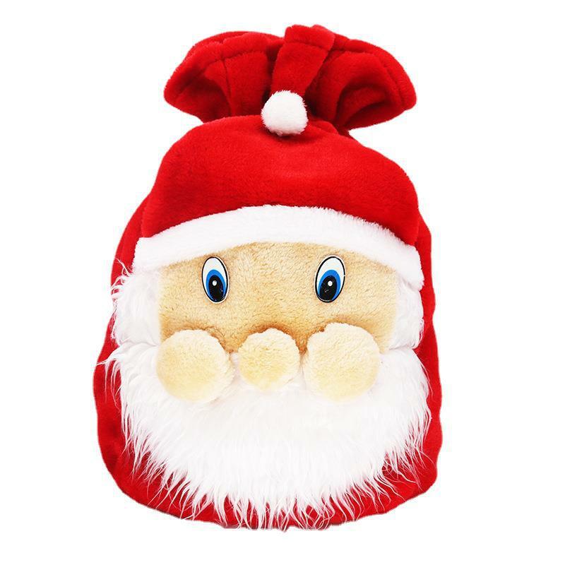 Christmas Plushies Santa Face Plush Gift Bag for Christmas Day - Perfect Surprise