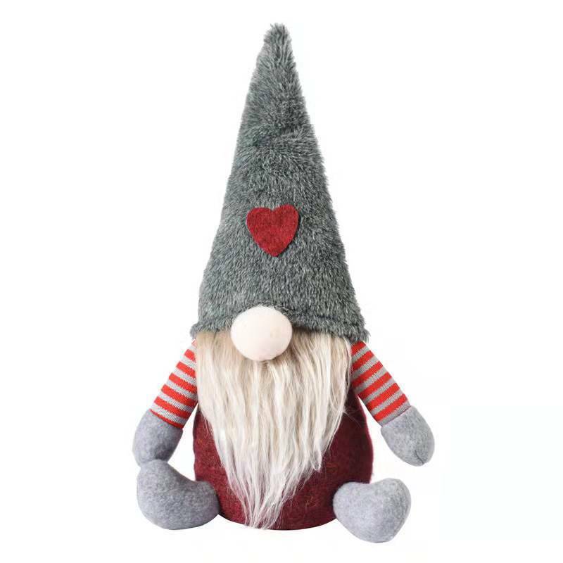 Christmas Plushies Whimsical Christmas Elf Ornaments: Faceless Old Man Decor