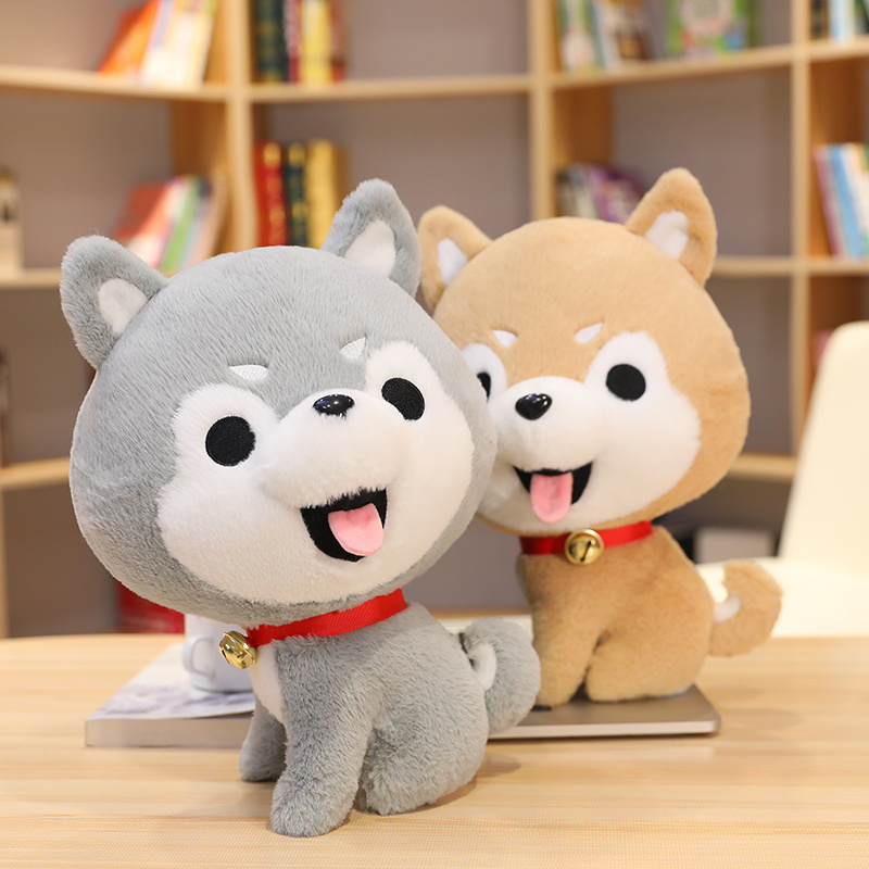 Corgi Plushies Adorable Husky Plush Toy: Soft Cartoon Bell Doll for Kids & Dog Lovers