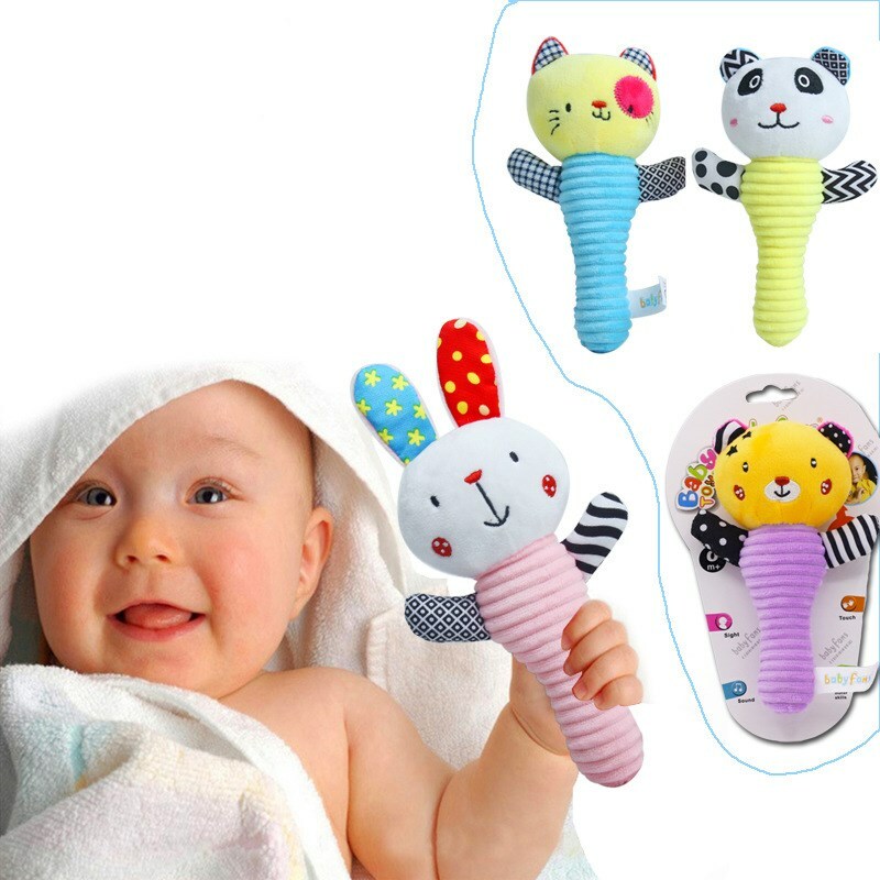 CozyPlushies Adorable Baby Hand Rattle Toy - Perfect for Sensory Development