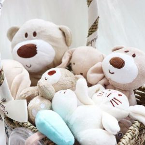 CozyPlushies Adorable Newborn Baby Cotton Toy Set - Perfect Colorful Gift Box