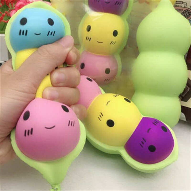 CozyPlushies Adorable Slow-Rising PU Pea Doll - Perfect Stress Relief Toy