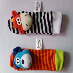 CozyPlushies Adorable Soft Animal Rattle for Infants 0-12 Months - Plush Baby Toy with Wrist Strap & Foot Socks