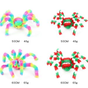 CozyPlushies Outdoor Cobwebs & Plush Spider Toys for Spooky Venue Decorations