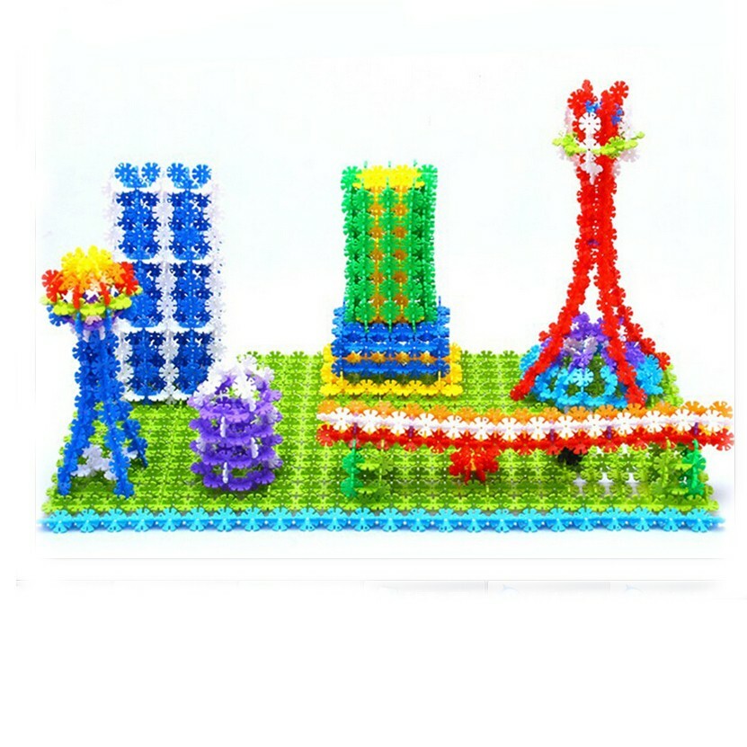 CozyPlushies Snowflake Plastic Building Blocks - Fun & Creative Toy for Kids