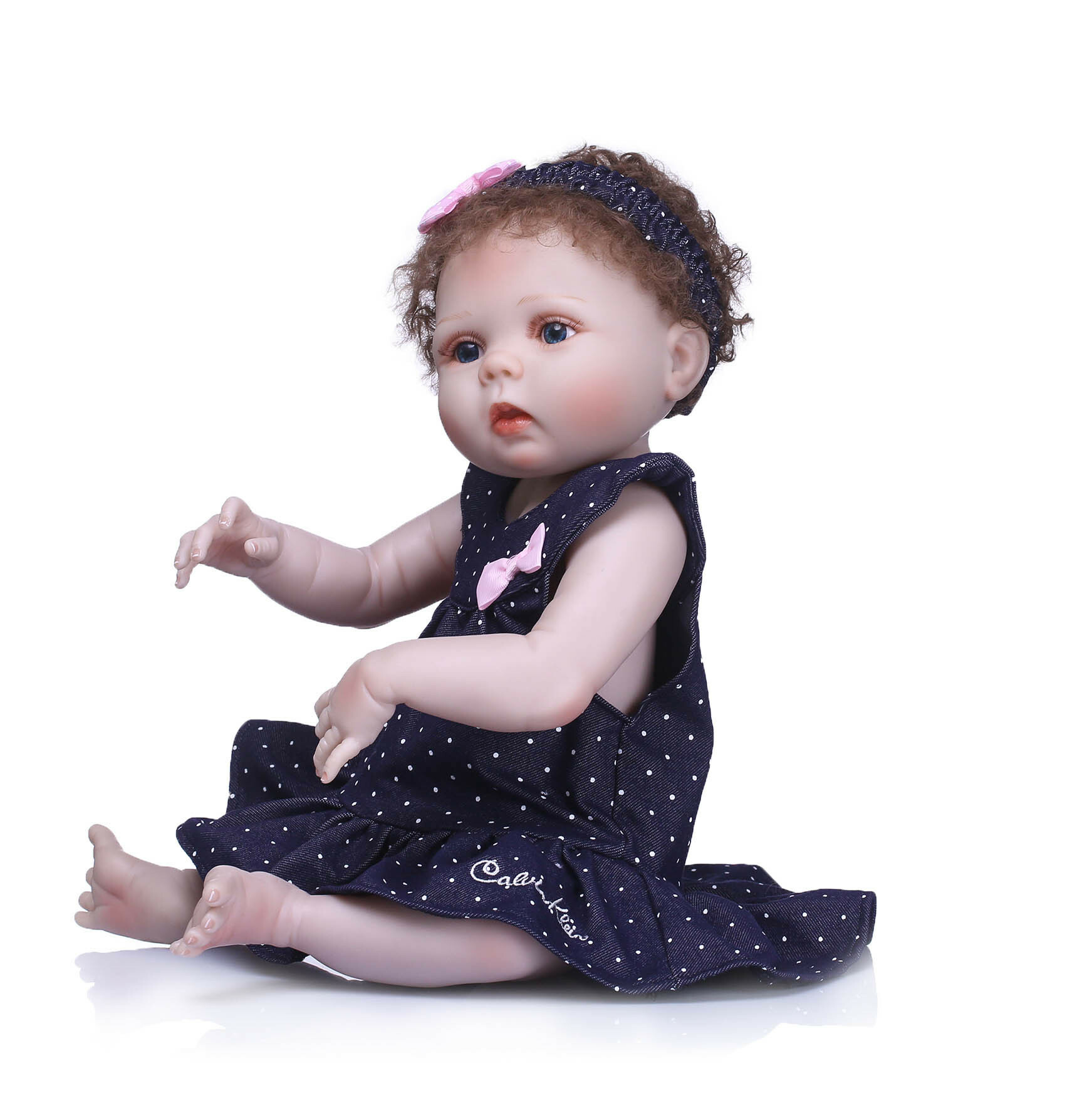 CozyPlushies Waterproof Full Glue Simulation Baby Doll for Bath Time Fun