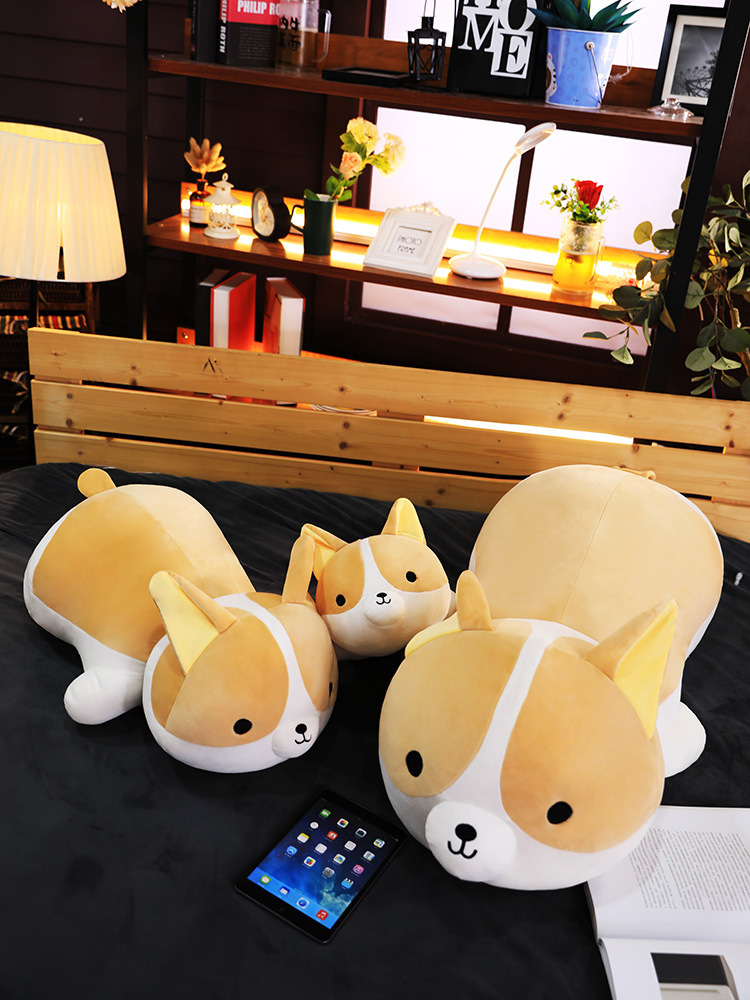 Dog Plushies Adorable Shiba Inu Plush Toy - Soft Akita Puppy Dog Pillow