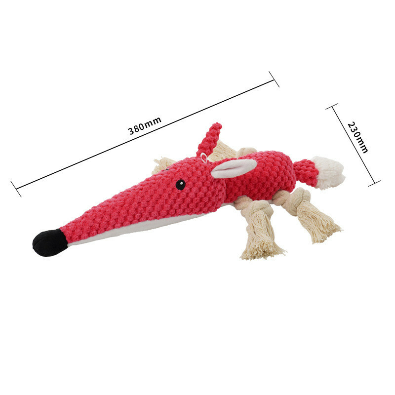 Dog Plushies Durable Plush Puppies Dog Rope Toy: Bite-Resistant & Vocal for Pet Dental Care