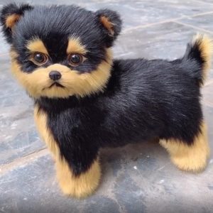 Dog Plushies Realistic Yorkshire Terrier Puppy: Lifelike Imitation Dog Companion
