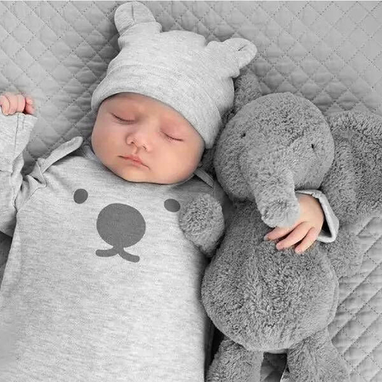 Elephant Plushies Adorable Gray Plush Elephant Doll for Baby Boys - Perfect for Sleep & Photos