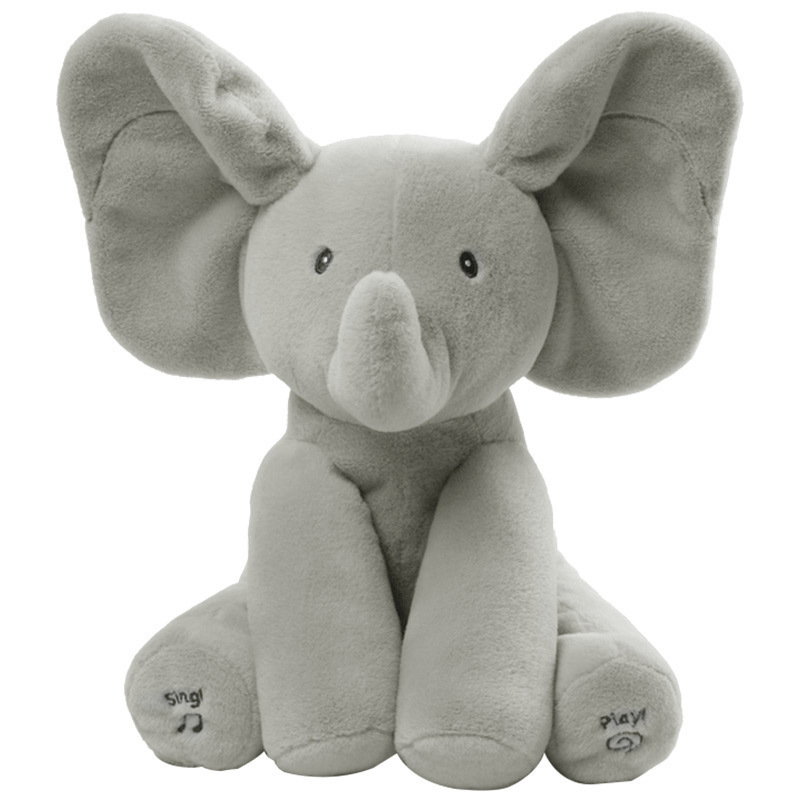 Elephant Plushies Peekaboo Elephant Plush Toy: Soothing Music for Baby's Early Education