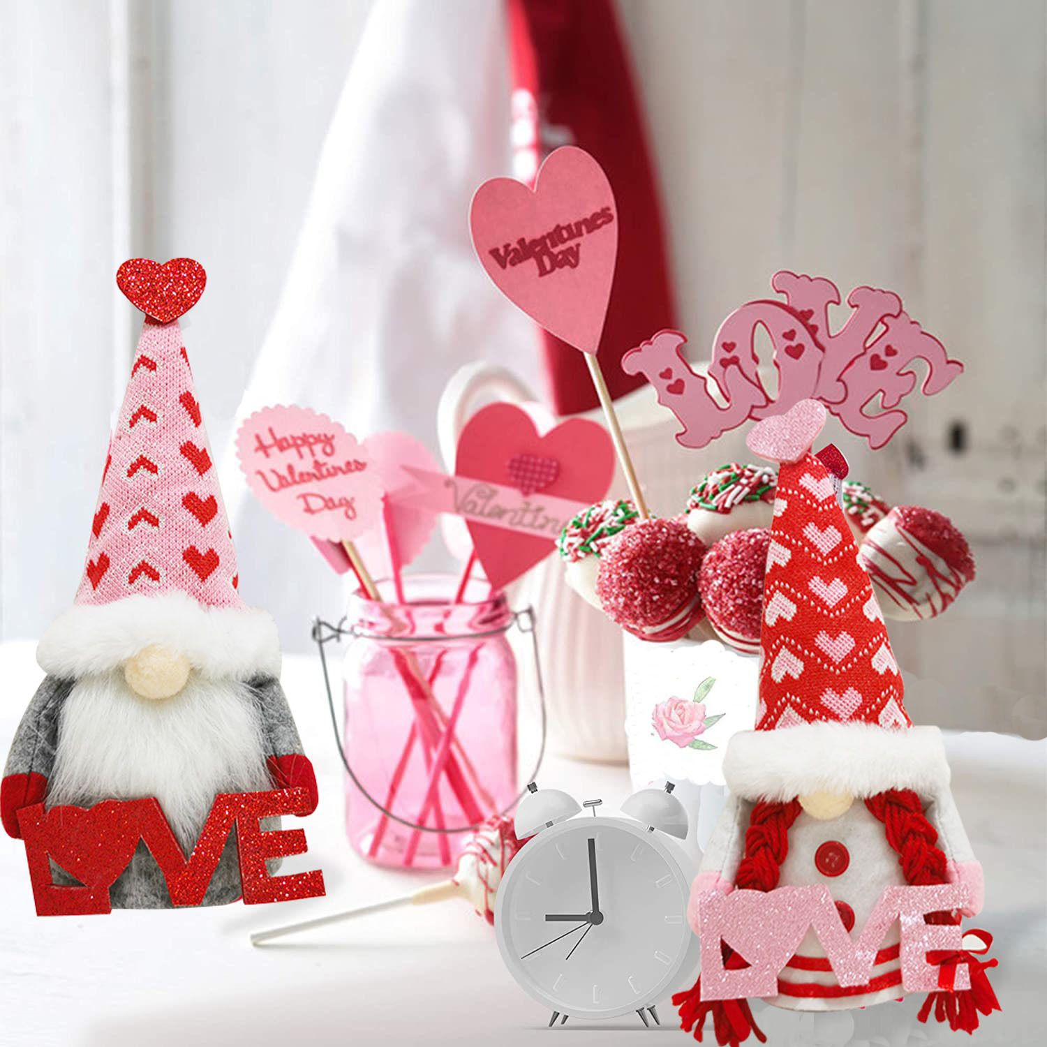 Event Plushies Charming Valentine's Day Doll Window Decor for Love-Filled Homes