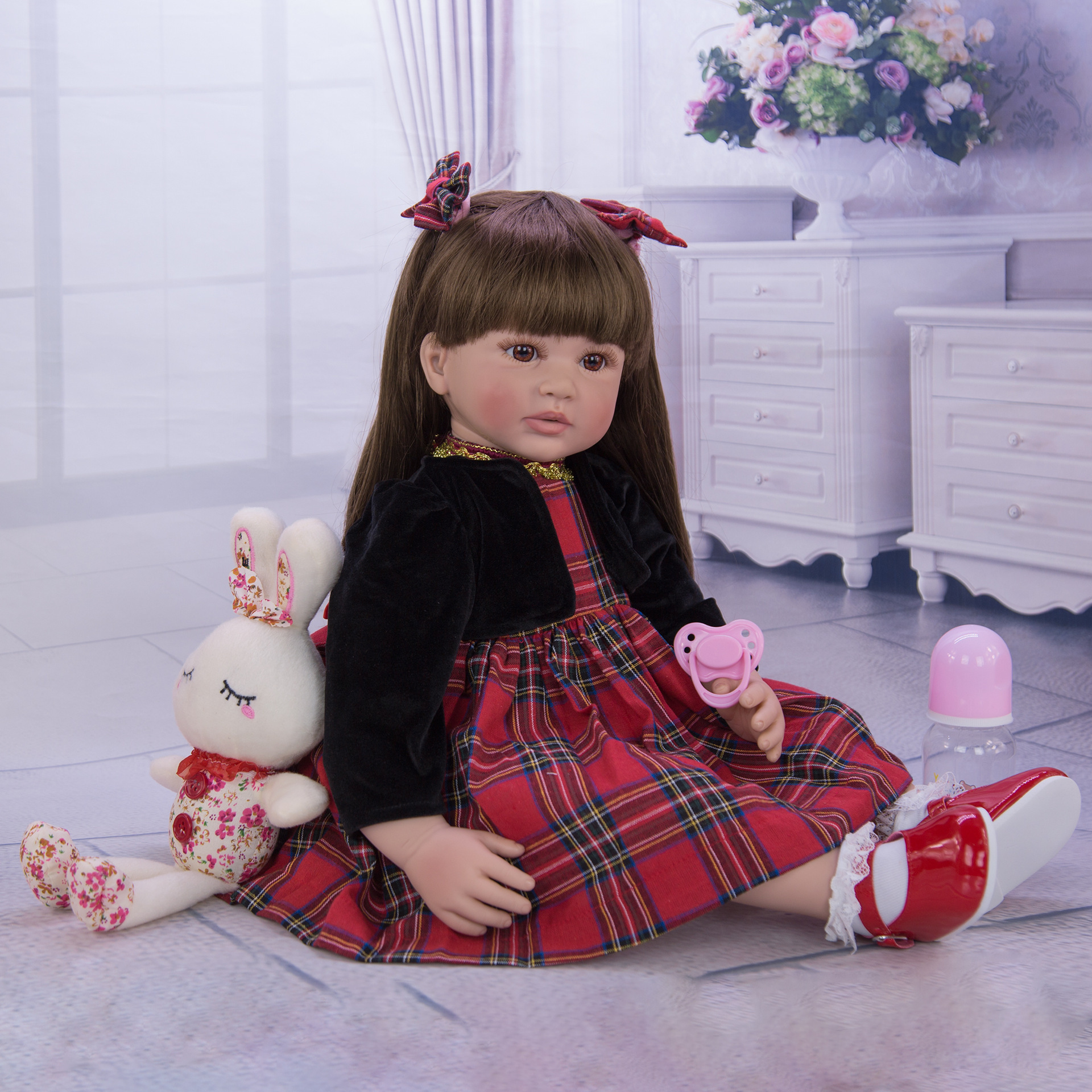 Event Plushies Realistic 24 Inch Rebirth Doll - Lifelike Cloth Body Baby Simulation