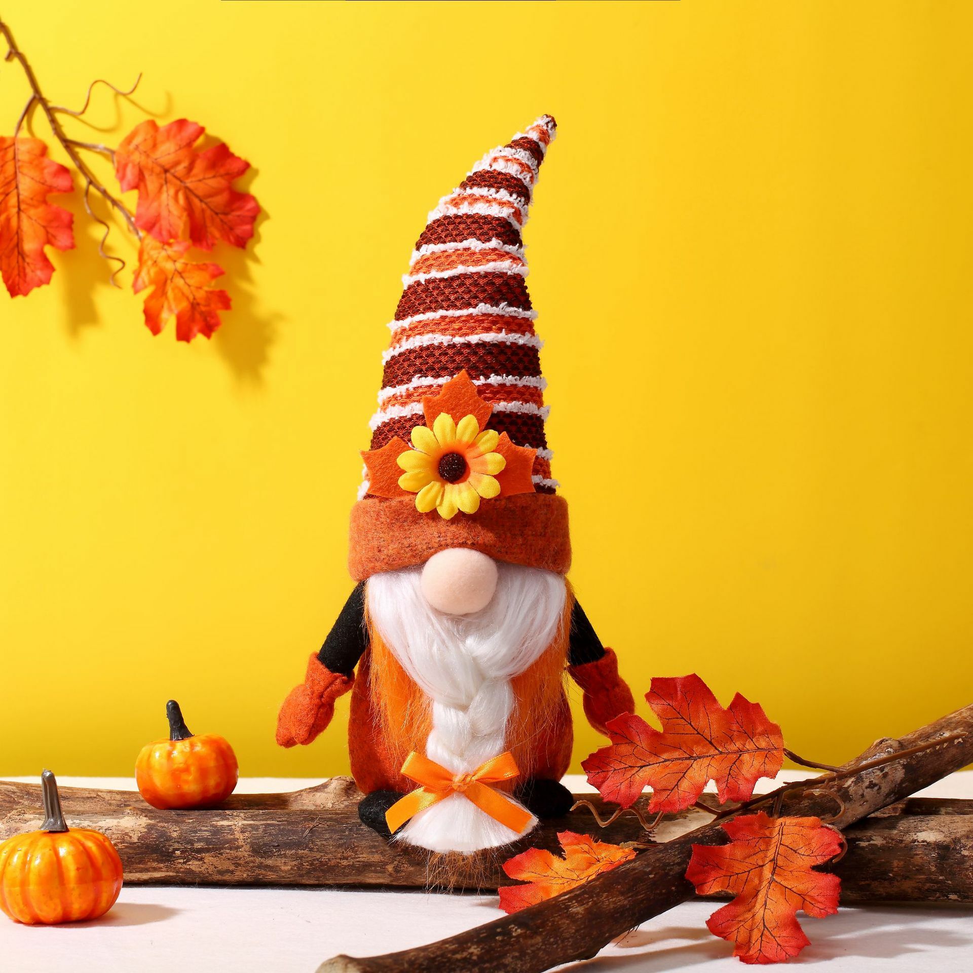 Event Plushies Thanksgiving Harvest Maple Gnome: Charming Faceless Doll Decor