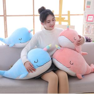 Fish Plushies Adorable Narwhal Plush Toy Pillow - Perfect Cuddly Gift for Kids