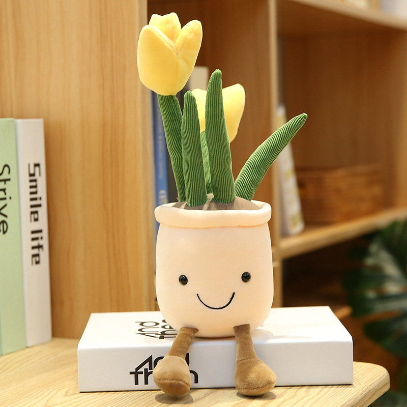Flower Plushies Charming Tulip Bouquet Plush Toy: Perfect Living Room Doll Decoration