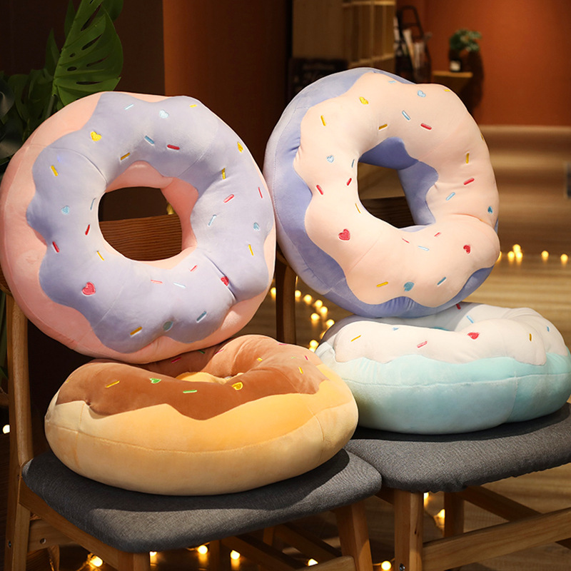 Food Plushies Adorable Donut Pillow for Girls - Plush Bed Doll Cushion