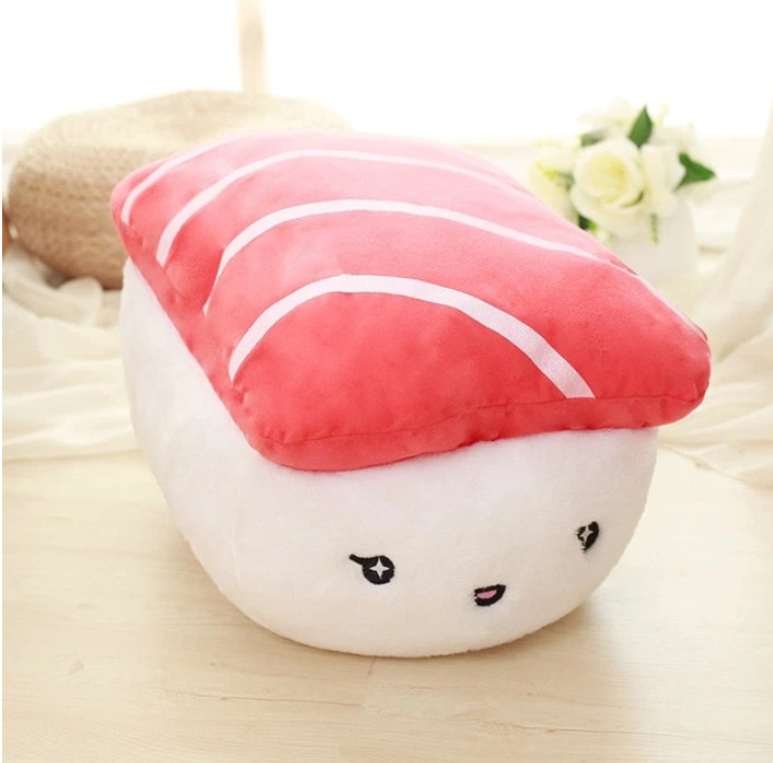 Food Plushies Adorable Sushi Rice Stuffed Pillow - Plush Cushion Toy for Kids