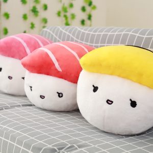 Food Plushies Adorable Sushi Rice Stuffed Pillow - Plush Cushion Toy for Kids