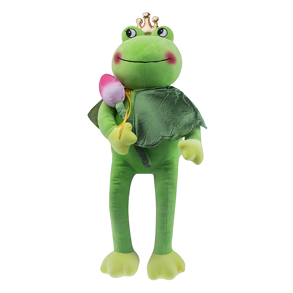 Frog Plushies Adorable Big-Eyed Frog Prince Plush Toy - Perfect Cuddle Buddy