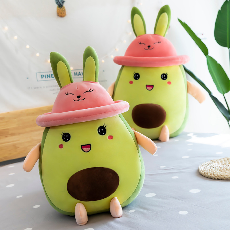 Fruit Plushies Adorable Avocado Bunny Plush Pillow - Perfect Girl's Birthday Gift