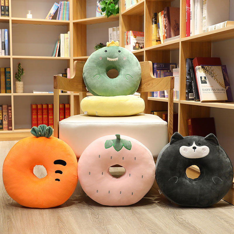 Fruit Plushies Adorable Fruit Animal Cartoon Cushions for Office Chairs