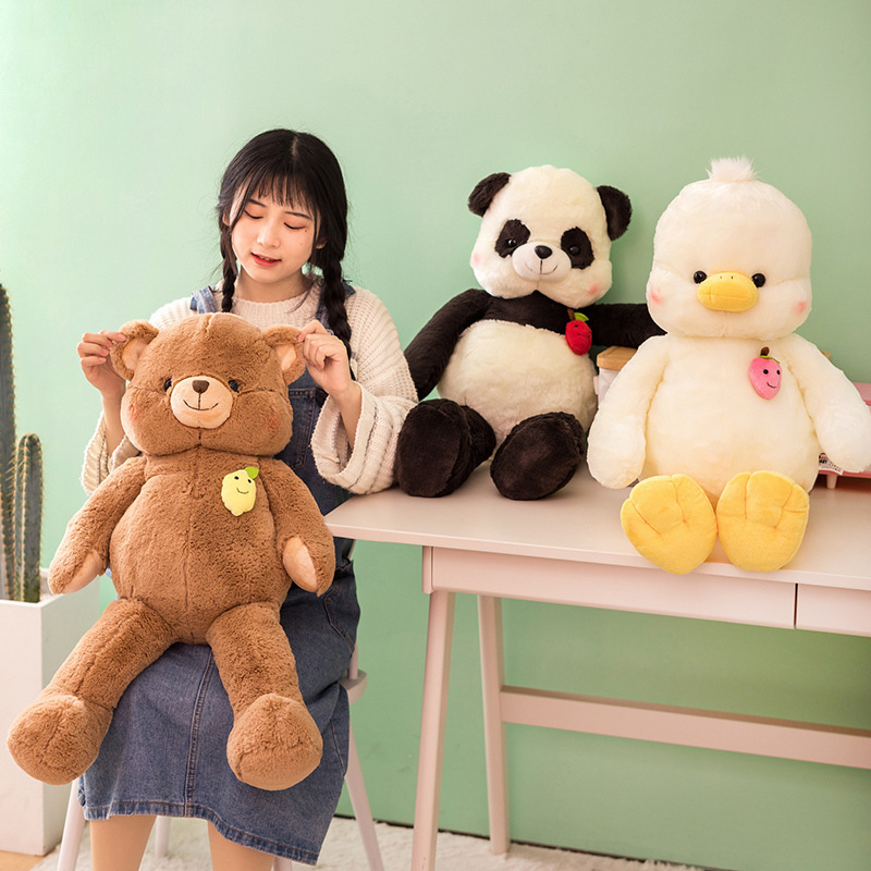Fruit Plushies Adorable Fruit Panda Plush Doll - Creative Mango Bear Toy