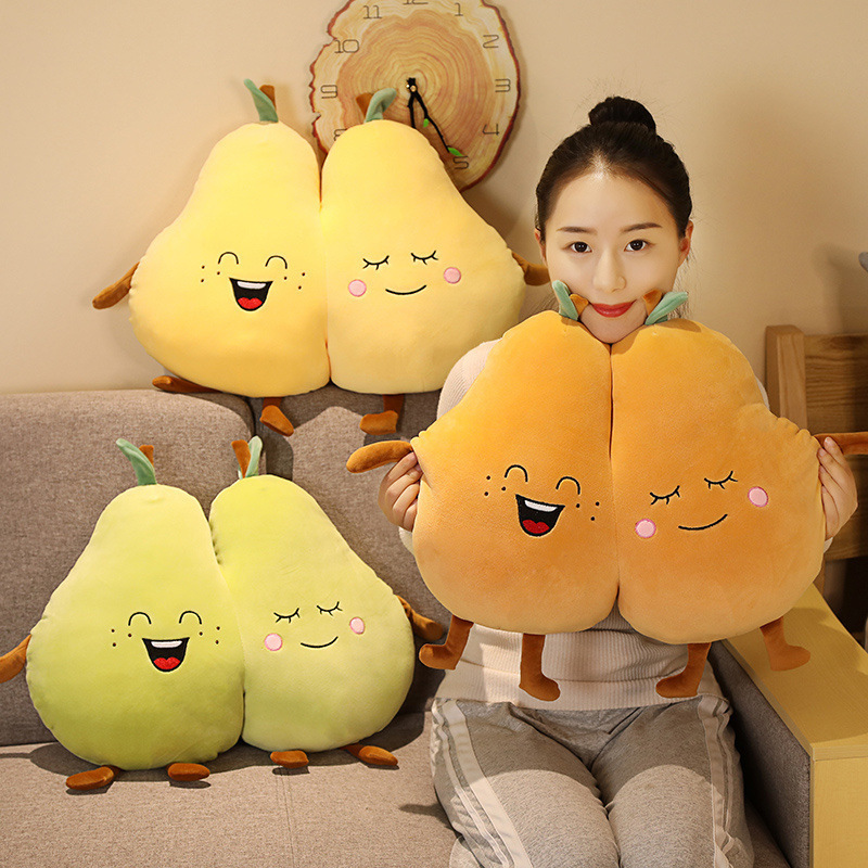 Fruit Plushies Adorable Pear Doll Plush Pillow - Perfect Cuddly Toy Gift
